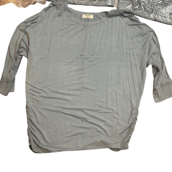 Zenana Outfitters Tops - NEW Zenana Plus Size 3X Women's 3/4 Sleeve Slate Smoke Blue T-5574XP